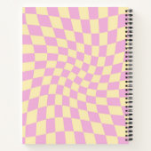 Retro Pastel Blue Karos verschleiert Notizblock (Rückseite)
