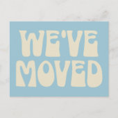 Retro Pastel Blue Minimalistisch verschoben neue A Postkarte (Vorderseite)