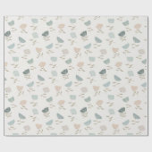 Retro Pastel-Blume Geschenkpapier (Flach)