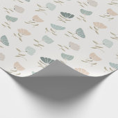 Retro Pastel-Blume Geschenkpapier (Ecke)