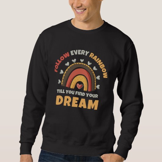 Retro Pastel Boho Rainbow Sweatshirt (Vorderseite)