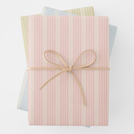 Retro pastel boho wrapping paper for Christmas Geschenkpapier Set (Beispiel)