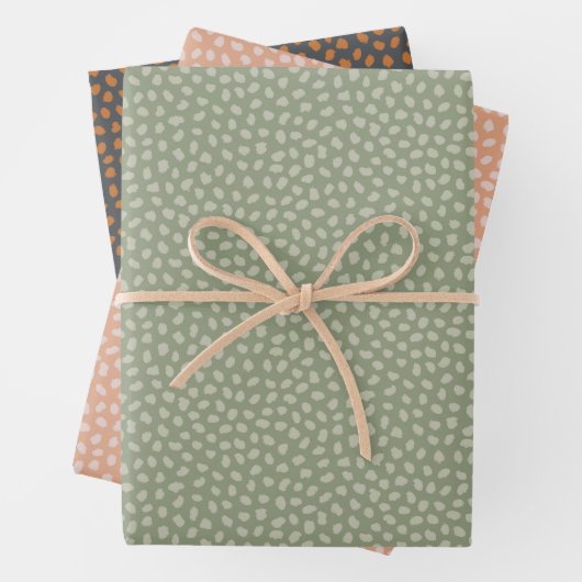 Retro pastel boho wrapping paper for Christmas Geschenkpapier Set (Beispiel)