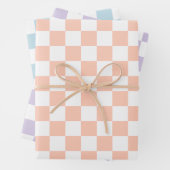 Retro Pastel Checkered Pattern Geschenkpapier Set (Beispiel)