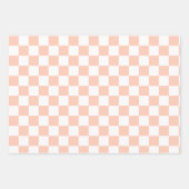 Retro Pastel Checkered Pattern Geschenkpapier Set (Vorderseite)