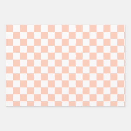 Retro Pastel Checkered Pattern Geschenkpapier Set (Vorderseite)