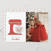 Retro Pastel Christmas | Backbriefe hell Feiertagskarte (Vorne/Hinten)