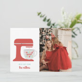 Retro Pastel Christmas | Backbriefe hell Feiertagskarte (Stehend Vorderseite)