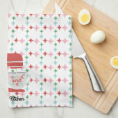 Retro Pastel Christmas | Backbriefe hell Geschirrtuch (Viertel Falte)