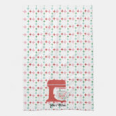 Retro Pastel Christmas | Backbriefe hell Geschirrtuch (Vertikal)