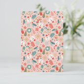 Retro Pastel Christmas Dankeskarte (Stehend Vorderseite)