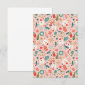 Retro Pastel Christmas Dankeskarte (Vorne/Hinten)