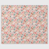 Retro Pastel Christmas Geschenkpapier (Flach)