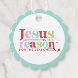 Retro Pastel Christmas | Jesus ist der Grund Geschenkanhänger