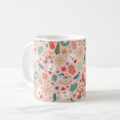 Retro Pastel Christmas Kaffeetasse (Vorderseite Links)