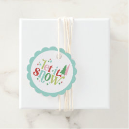 Retro Pastel Christmas | Lass es schneien Geschenkanhänger