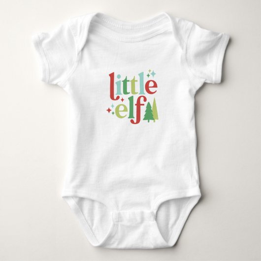 Retro Pastel Christmas | Little Elf Baby Strampler (Vorderseite)