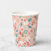 Retro Pastel Christmas Pappbecher (Links)