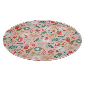 Retro Pastel Christmas Schneidebrett (Ecke)