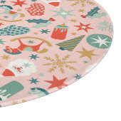 Retro Pastel Christmas Schneidebrett (Ecke)