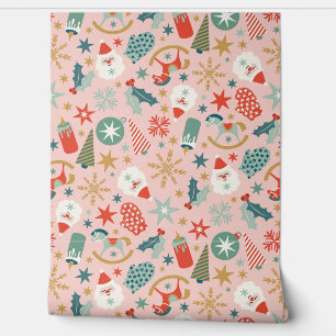 Retro Pastel Christmas Tapete