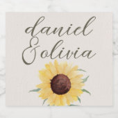 Retro Pastel Color Daisy Wedding Alkoholflaschenetikett (Einzelnes Label)