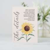 Retro Pastel Color Daisy Wedding Begleitkarte (Stehend Vorderseite)