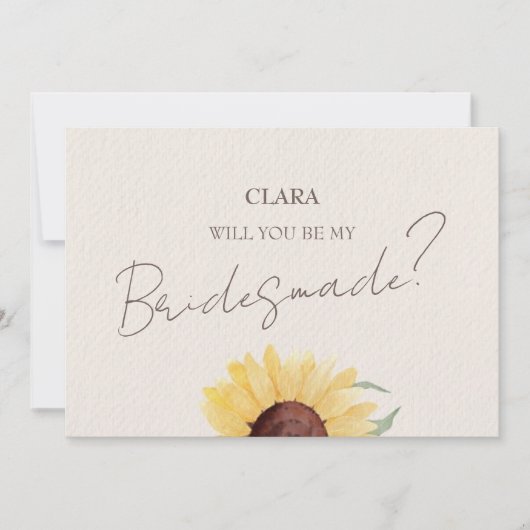 Retro Pastel Color Daisy Wedding Bridesmade Einladung (Vorderseite)