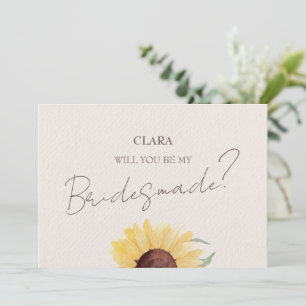Retro Pastel Color Daisy Wedding Bridesmade Einladung