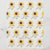 Retro Pastel Color Daisy Wedding Menu (Rückseite)