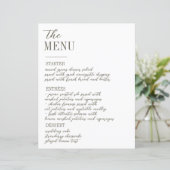 Retro Pastel Color Daisy Wedding Menu (Stehend Vorderseite)