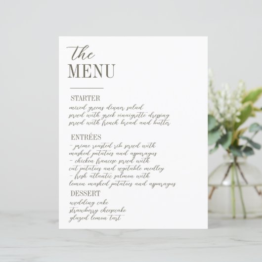 Retro Pastel Color Daisy Wedding Menu (Stehend Vorderseite)