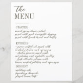 Retro Pastel Color Daisy Wedding Menu (Vorderseite)