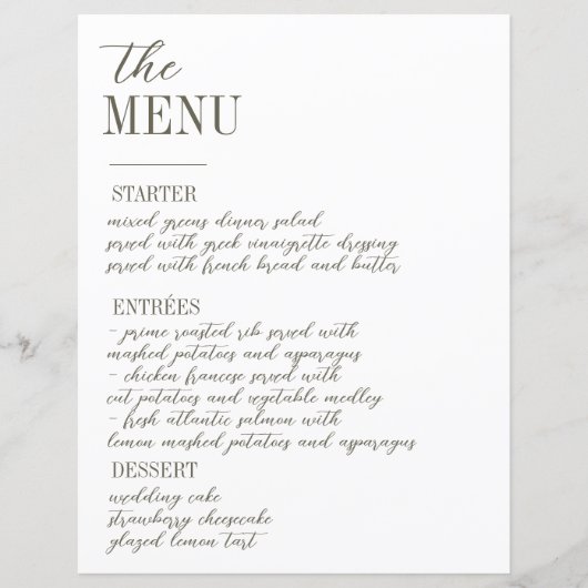 Retro Pastel Color Daisy Wedding Menu (Vorderseite)