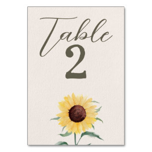 Retro Pastel Color Daisy Wedding Tischnummer