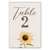 Retro Pastel Color Daisy Wedding Tischnummer (Vorderseite)