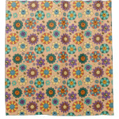 Retro Pastel Curtain Funky 70s Bathroom Style Duschvorhang (Vorderseite)