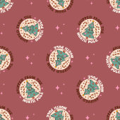 Retro Pastel Curtain Groovy Christmas Gift Idea Duschvorhang