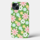 Retro Pastel Daisy Blume mit Punkten Case-Mate iPhone Hülle (Rückseite)