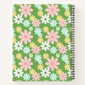 Retro Pastel Daisy Blume mit Punkten Notizblock (Rückseite)