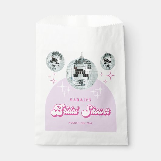 Retro Pastel Disco Groove Brautparty Geschenktütchen (Vorderseite)