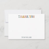 Retro Pastel Floral Custom Vielen Dank Dankeskarte (Vorderseite)