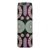 Retro Pastel Floral Mandala Symmetry Thermosbecher (Rückseite)