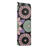 Retro Pastel Floral Mandala Symmetry Thermosbecher (Nach rechts gedreht)