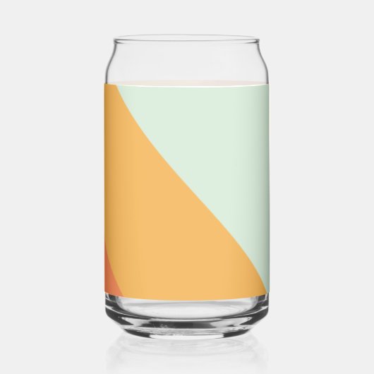 Retro Pastel Geometric Art Custom Wedding Dosenglas (Rückseite)