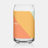 Retro Pastel Geometric Art Custom Wedding Dosenglas (Links)