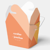 Retro Pastel Geometric Art Custom Wedding Niedlich Geschenkschachtel (Geöffnet)