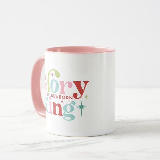 Retro Pastel Glory to Newborn King Tasse (Vorderseite Links)