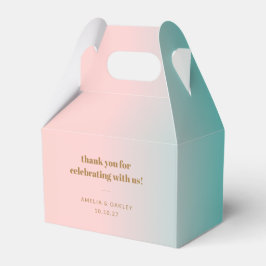 Retro Pastel Gradient Einzigartige Hochzeit dank i Geschenkschachtel