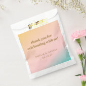 Retro Pastel Gradient Einzigartige Hochzeit dank i Geschenktütchen (Versiegelt)